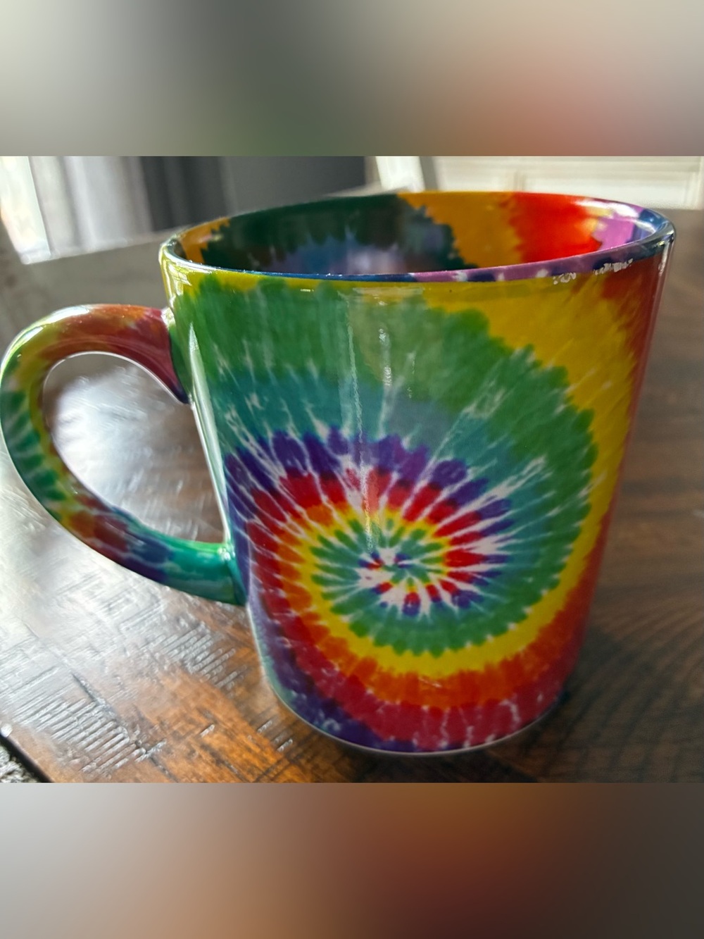 Tie-Dye Spiral Ceramic Mug - Multicolor